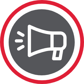 A megaphone logo